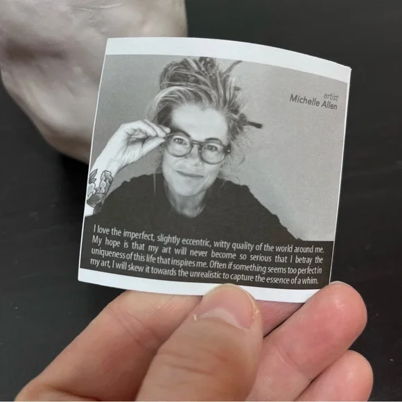 Artistic Baby Modern Face Planter in White and Brown by Michelle Allen - Picture 11 of 13